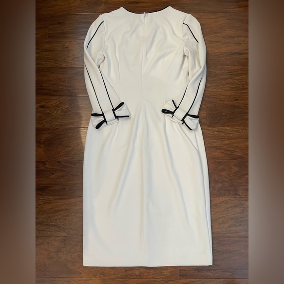 Calvin Klein White and Black Sheath Dress Size 4 - Picture 4 of 4